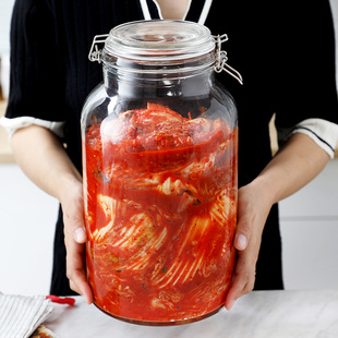 泡菜坛子大号玻璃密封罐四川泡菜腌制咸菜泡椒玻璃缸辣白菜酸菜罐