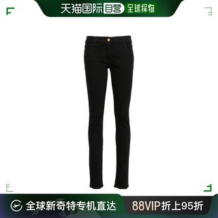 香港直邮Elisabetta Franchi 女士 logo标识低腰牛仔长裤 PJ61I41
