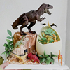 仿真恐龙霸王龙野生动物，模型蛋糕装饰摆件，男孩儿童生日派对玩具