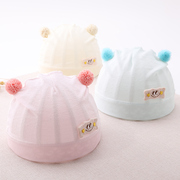 新生儿胎帽夏薄款透气可爱无骨初生婴儿帽子，夏季男童女宝宝套头帽