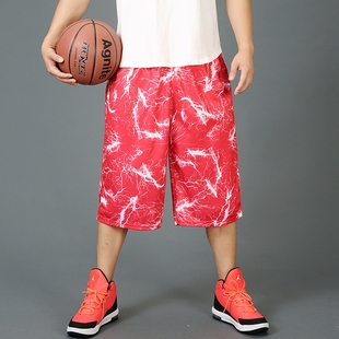 夏季男士薄款运动短裤，休闲裤肥佬中裤宽松五分裤，加肥加大码篮球裤