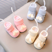 宝宝秋冬软底0-1岁婴儿棉鞋，夹棉加厚保暖薄棉步前鞋子防掉学步鞋2