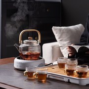 耐热玻璃煮茶壶套装下午茶具泡水果花草养生壶，耐高温可加热温茶壶