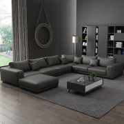 北欧布艺沙发型转角组合约可拆洗布沙发大小户型客厅整装