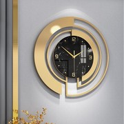 现代简约客厅装饰钟表个性轻奢免打孔静音挂钟，创意北欧艺术时钟