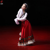 烟云舞西藏族藏式女广场舞舞蹈表演演出服装上衣长裙半身裙民族裙
