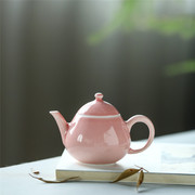景德镇陶瓷茶壶单壶家用手工迷你小容量豇豆红薄胎一人泡茶器茶具