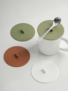 圆形杯子盖硅胶食品级茶杯盖子单卖陶瓷杯马克杯盖子通用