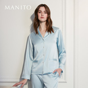 MANITO/曼尼陀New Authentic 真丝睡衣套装女士早春桑蚕丝家居服