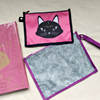 日系杂志附录款大小号化妆包可爱猫咪便携收纳整理手拿包中包2件