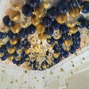 生日派对布置新年周年庆，商场店铺开业庆典装饰气球，吊坠拉花布置