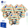 NASA熊猫亲子装2024夏装一家三口短袖t恤不一样的母女全家装