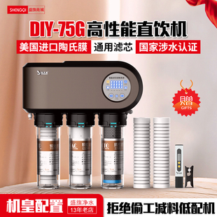 diy净水器陶氏ro膜五级家用直饮机反渗透纯水机厨房水龙头过滤器