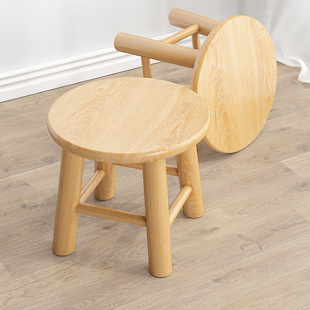 小凳子圆凳子实木家用沙发矮凳，木头小板凳，原木凳儿童换鞋凳小椅子