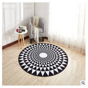 客厅地毯3D印染欧式圆形地毯客厅地毯卧室电脑椅吊篮毯