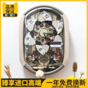 日本进口 Seiko精工挂钟电波自动对时整点音乐报时客厅软装修时钟