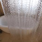 3d挡水加厚不发浴室帘卫生间隔断透明水立方浴帘送环