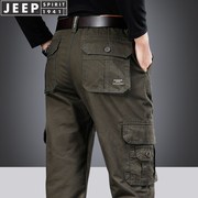 jeep吉普工装裤男户外军旅，美式战术裤秋冬多口袋宽松休闲长裤