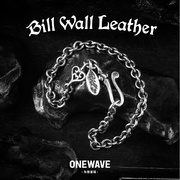 BillWallLeather圆形刻字手链BWL手工定制纯银限量欧美饰品