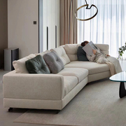 北欧现代简约布艺多人大小户型z弧形转角沙发意式极简设计师沙发