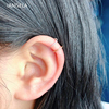 纯银圈圈耳环耳骨耳圈小耳圈多耳洞搭配防过敏ins包金圆圈耳环女