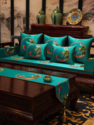 中式桌旗床旗刺绣古典长条复古茶几布玄关餐桌电视柜饰布床旗定制