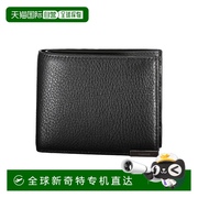 自营calvin klein凯文克莱皮革男式钱包-黑色 美国奥莱直发
