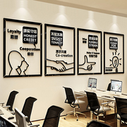 企业文化墙公司办公室墙面装饰画，激励志标语，会议室氛围布置背景墙