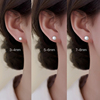 925纯银天然珍珠耳钉，小众设计感耳环，2024年养耳洞ins耳饰