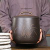 紫砂茶叶罐普洱茶饼专用盒存放保存缸，陶瓷茶缸存茶罐大号二斤装