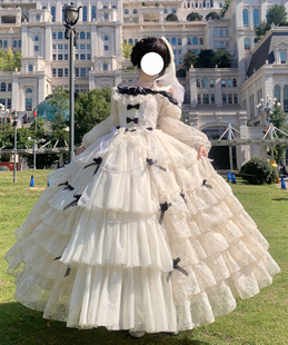 月光诀别诗尾款，花嫁款lolita原创设计公主，华丽成人礼服连衣裙