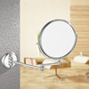 美容镜壁挂浴室化妆镜，折叠卫生间伸缩镜子8英寸大号，挂壁双面镜子