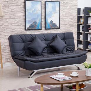 小户型多功能皮艺沙发床可折叠办公皮沙发三人，位两用书房沙发1.9