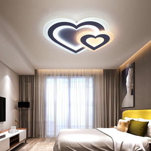 卧室灯现代简约家装，2022年灯饰温馨浪漫房间，灯led智能灯具