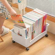 学生教室用书箱带滑轮可移动书本书包收纳盒高中带轮书籍装书神器