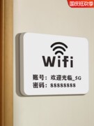 无线网wifi密码温馨提示牌纸企业公司办公室宽带网络，已覆盖标识，墙贴个性创意酒店宾馆房间免费指示标示牌定制