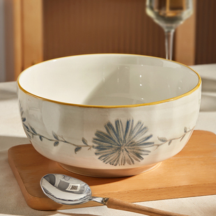 日式陶瓷汤碗家用2024汤面碗吃面碗8寸特大号大碗泡面碗汤盆