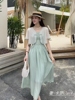 新中式国风网纱披肩短外套夏季无袖吊带连衣裙高比例显瘦两件套女