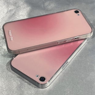 适用于苹果4s手机壳网红潮牌液态可爱粉色渐变透明情侣全包防摔磨砂硅胶软壳保护套