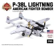 brickmania美国p-38l战斗机，第三方益智拼装积木模型玩具礼物