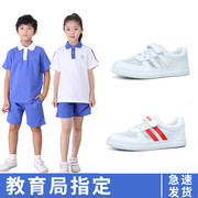女大童运动鞋回力深圳学校鞋学生，跑步鞋透气网面板鞋皮面防水白鞋