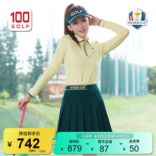 RyderCup莱德杯高尔夫服装女秋季时尚百褶女裙golf运动女士短裙