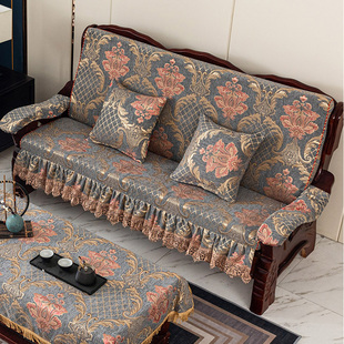 实木沙发垫带靠背连体，新中式红木沙发坐垫木质，椅垫子高密度海绵垫