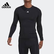 Adidas阿迪达斯长袖T恤男 2022冬季运动服健身衣紧身服HK2336