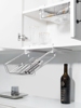 奶白色透明有机玻璃挂式收纳盒厨房橱柜简约隔板下挂分隔单层抽屉