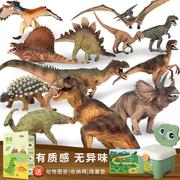 恐龙玩具仿真动物，模型套装侏罗纪霸王龙暴龙，实心摆件男孩生日礼物