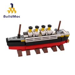 BuildMOC拼装积木玩具泰坦尼克号铁达尼号游轮豪华客运轮船模型