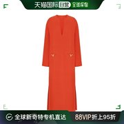 99新未使用香港直邮valentino华伦天奴女士，橙色连衣裙4b3