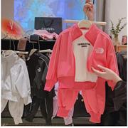 儿童套装男童字母，卫衣套装女宝宝，春秋韩版洋气两件套