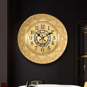 欧式高档豪华全铜挂钟客厅家用时尚大气挂墙时钟表轻奢华别墅挂表